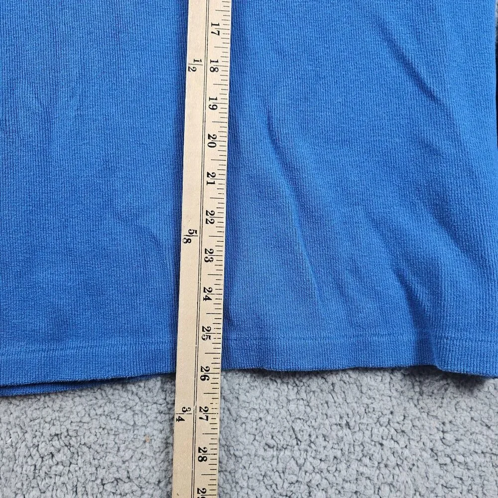 Vintage Polo Ralph Lauren Sweater Mens Large Blue Pullover 1/4 Zip Mock Neck 90s